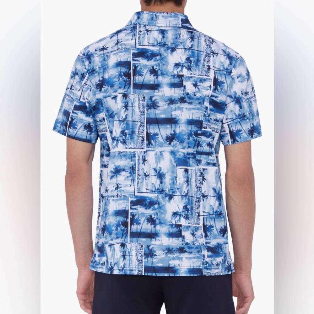 Bugatchi Hendrix Digital Tropical Print Pima Cotton Polo - Picture 2 of 11